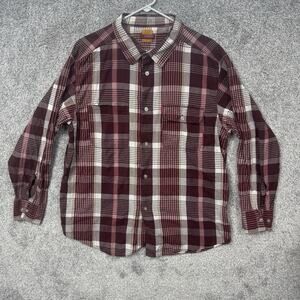 Vintage Y2K Mecca Sin City Button Shirt L Plaid Hip Hop Skate Urban Streetwear